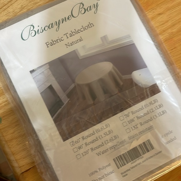 Biscayne Bay… Fabric tablecloth… Natural - Picture 2 of 5